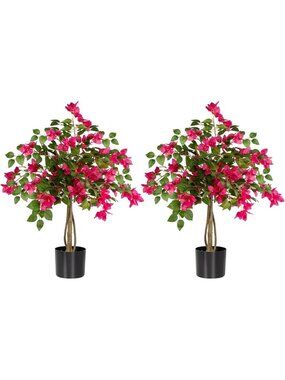 Lush 3FT Faux Bougainvillea Tree - UV Resistant Pink Blooms for Indoor/Outdoor